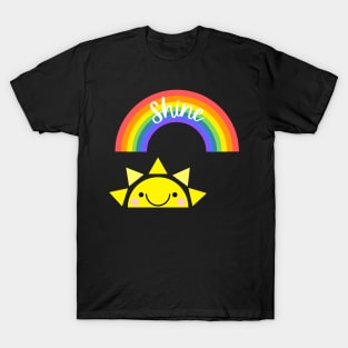 Shine Bright Rainbow, Sun T-Shirt